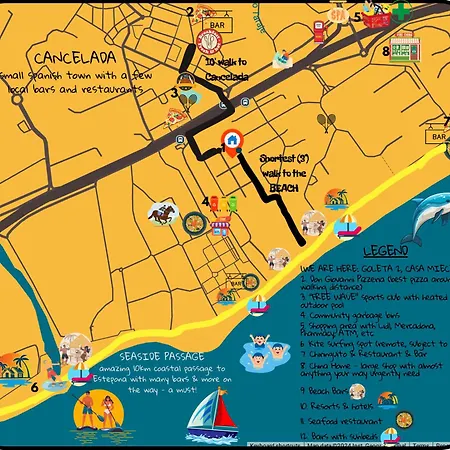 Apartman 4 Bedroom Townhouse 200 Meters From The Beach! *